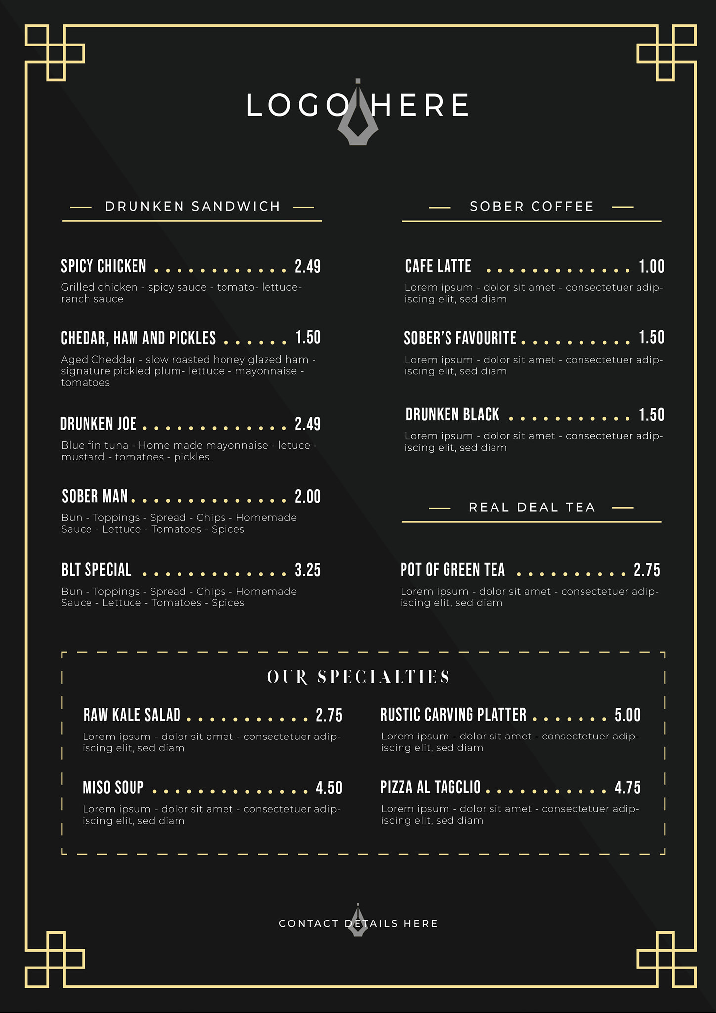 Iris Designs - Stylish Menu